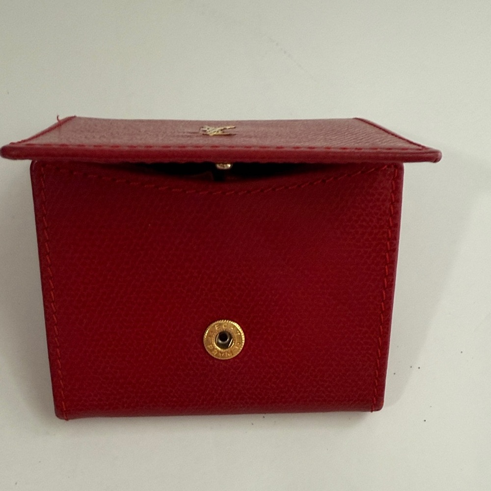 Saint Laurent Red Leather Coin Holder - Picture 5 of 6
